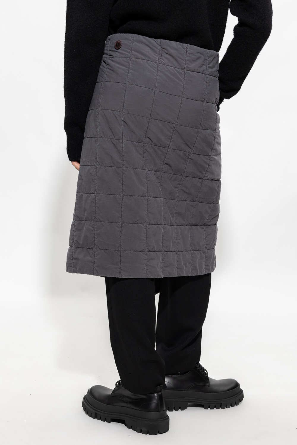 Grey quilted skirt best sale